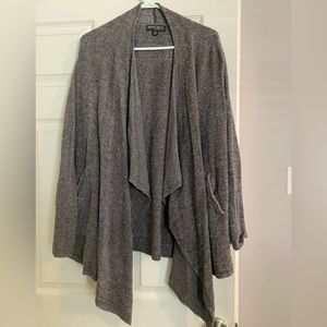 Barefoot Dreams cozy chic cozychic lite light drapey cardigan gray small/medium